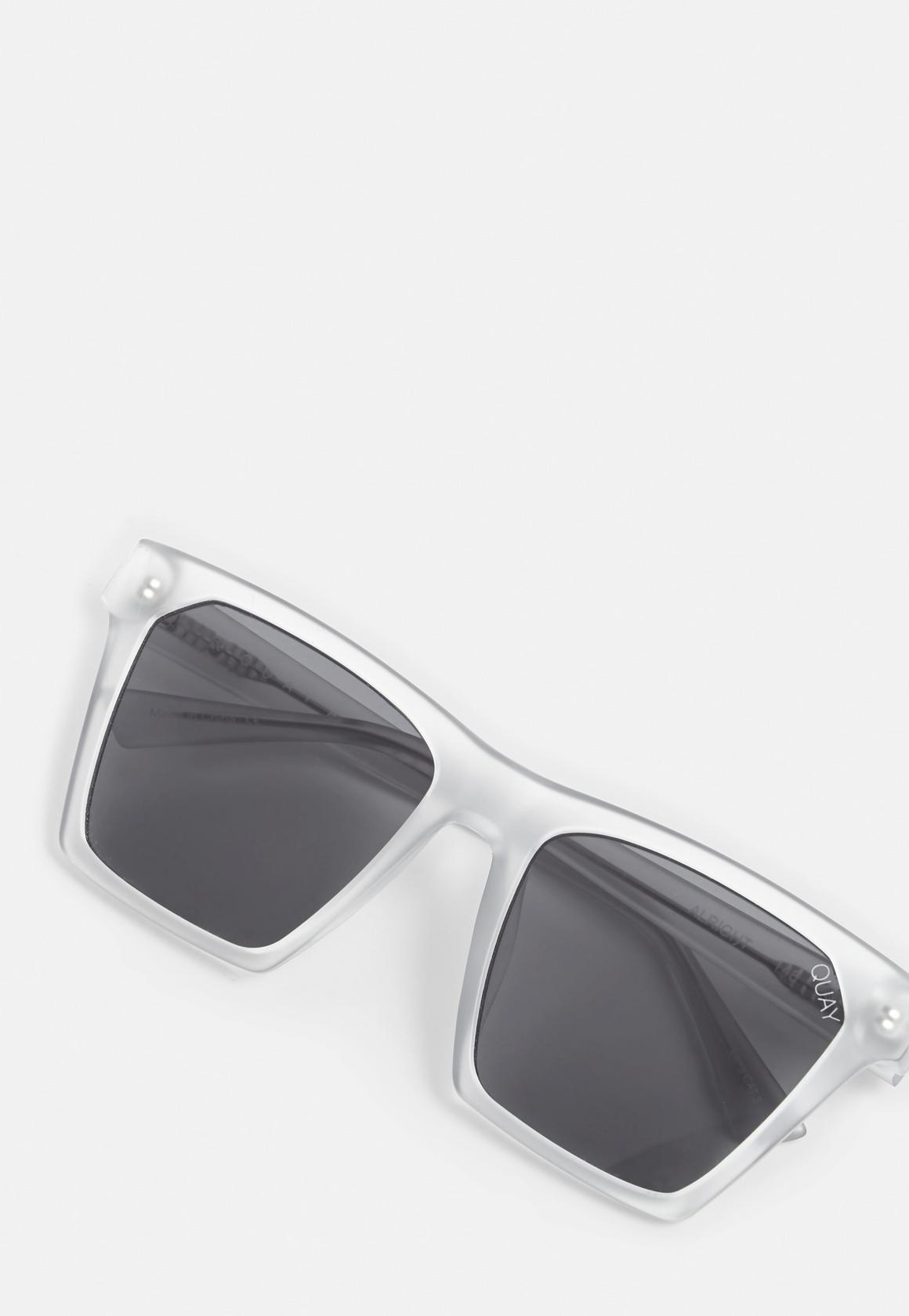 Frosted white sunglasses